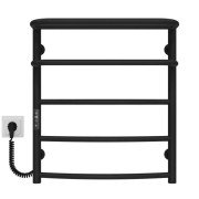 Електрична сушарка для рушників Deffi Готель П5 500х600 ліве підключення JD03 чорний C.OD.60.50.5.E.B.L.1