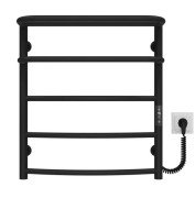 Електрична сушарка для рушників Deffi Готель П5 500х600 правильне підключення JD03 чорний C.OD.60.50.5.E.B.R.1