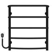 Електричний сушарка для рушників Deffi Каскад Дуга П5 400х600 ліве підключення чорний C.KD.60.40.5.E.B.L.5