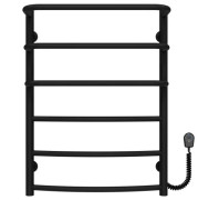 Електрична сушарка для рушників Deffi Каскад Дуга П6 500х700 праве підключення чорний C.KD.70.50.6.E.B.R.5