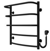 Электрический полотенцесушитель Deffi Каскад Дуга П5 500х600 правое подключение черный C.KD.60.50.5.E.B.R.5