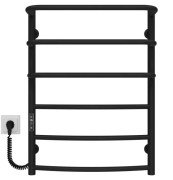 Електрична сушарка для рушників Deffi Каскад Дуга П6 500х700 ліве підключення JD03 чорний C.KD.70.50.6.E.B.L.1