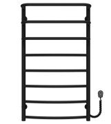 Электрический полотенцесушитель Deffi Каскад Дуга П8 500х900 правое подключение черный C.KD.90.50.8.E.B.R.5