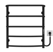 Електрична сушарка для рушників Deffi Каскад Дуга П5 400х600 праве підключення JD03 чорний C.KD.60.40.5.E.B.R.1