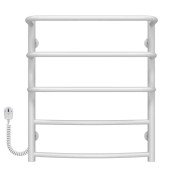 Електрична сушарка для рушників Deffi Каскад Дуга П5 500х600 ліве підключення білий C.KD.60.50.5.E.W.L.5