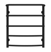 Сушка для рушників водяна Deffi Каскад Дуга П5 500х600 бічне ліве підключення чорний C.KD.60.50.5.B.B