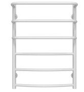 Полотенцесушитель водяной Deffi Каскад Дуга П6 500х700 нижнее подключение белый C.KD.70.50.6.W.A