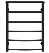 Сушка для рушників водяна Deffi Каскад Дуга П6 500х700 бічне праве підключення чорний C.KD.70.50.6.B.C