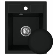 Мийка для кухні Sink Quality Ferrum IK 50 49x45x20,5 з переливом нанограніт чорний FER.C.1K50.X