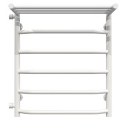 Сушка для рушників водяна Deffi Трапеція з полицею П6 500х600 бічне ліве підключення білий C.TP.60.50.6.W.B