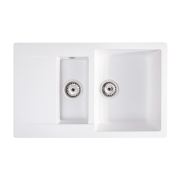 Мийка для кухні Sink Quality Ferrum 5KKO 79,5х49,5х21 з переливом нанограніт білий FER.W.5KKO.X