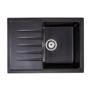Мойка для кухни Sink Quality Titanite 1KKO 68x49,5x21,5 с переливом наногранит графит TIT.G.1KKO.X