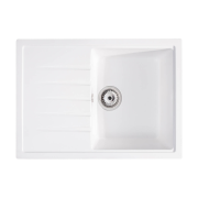 Мийка для кухні Sink Quality Titanite 1KKO 68x49,5x21,5 з переливом нанограніт білий TIT.W.1KKO.X