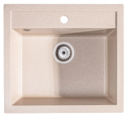 Мойка для кухни Sink Quality Ferrum IK 60 56,5x51x20,5 с переливом наногранит бежевый FER.P.1K60.X