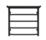 Сушка для рушників водяна Deffi Трапеція з полицею П5 500х500 нижнє підключення чорний C.TP.50.50.5.B.A