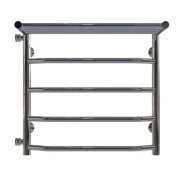 Сушка для рушників водяна Deffi Трапеція з полицею П5 500х500 бічне ліве підключення хром C.TP.50.50.5.C.B