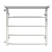 Сушка для рушників водяна Deffi Трапеція з полицею П5 500х500 бічне ліве підключення білий C.TP.50.50.5.W.B