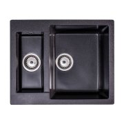 Мойка для кухни Sink Quality Ferrum 5KBO 60,5x49,5x21 с переливом наногранит графит FER.G.5KBO.X