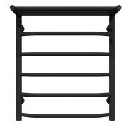 Сушка для рушників водяна Deffi Трапеція з полицею П6 500х600 нижнє підключення чорний C.TP.60.50.6.B.A