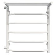 Полотенцесушитель водяной Deffi Трапеция с полкой П6 500х600 боковое левое подключение белый C.TP.60.50.6.W.B