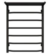 Сушка для рушників водяна Deffi Трапеція з полицею П7 500х700 нижнє підключення чорний C.TP.70.50.7.B.A