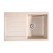 Мийка для кухні Sink Quality Realgar 1KDO 76,5x49x20,5 з переливом нанограніт бежевий REA.P.1KDO.X