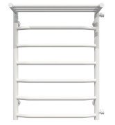 Сушка для рушників водяна Deffi Трапеція з полицею П7 500х700 бічне праве підключення білий C.TP.70.50.7.W.C