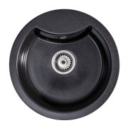 Мийка для кухні Sink Quality Azurite 1KBO 49x49x14,2 з переливом нанограніт парча AZU.B.1KBO.X