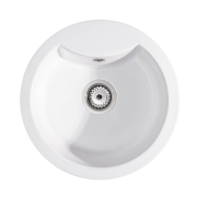 Мойка для кухни Sink Quality Azurite 1KBO 49x49x14,2 с переливом наногранит белый AZU.W.1KBO.X