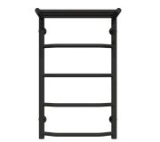 Сушка для рушників водяна Deffi Трапеція з полицею П5 400х700 нижнє підключення чорний C.TP.70.40.5.B.A