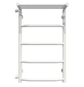 Сушка для рушників водяна Deffi Трапеція з полицею П5 400х700 бічне ліве підключення білий C.TP.70.40.5.W.B