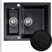 Мийка для кухні Sink Quality Ferrum 1KDO 77x45x21 з переливом нанограніт графіт FER.G.1KDO.X