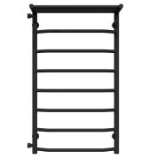 Сушка для рушників водяна Deffi Трапеція з полицею П8 500х900 бічне ліве підключення чорний C.TP.90.50.8.B.B