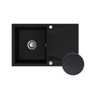 Мийка для кухні Sink Quality Obsidian 1KDO 79x50x20,5 з переливом нанограніт графіт OBS.G.1KDO.X