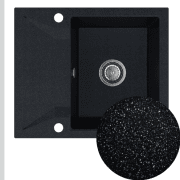 Мойка для кухни Sink Quality Obsidian 1KKO 59x50x21 см с переливом наногранит парча OBS.B.1KKO.X
