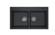 Мийка для кухні Sink Quality SINK 2K80 86X50X21,5 см з переливом нанограніт парча SINK.B.2K80.X
