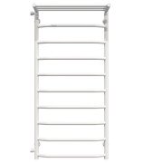 Сушка для рушників водяна Deffi Трапеція з полицею П10 500х1100 бічне ліве підключення білий C.TP.110.50.10.W.B