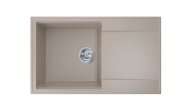 Мийка для кухні Sink Quality SINK 1KDOL 78X46X21,5 см з переливом нанограніт бежевий SINK.P.1KDOL.X