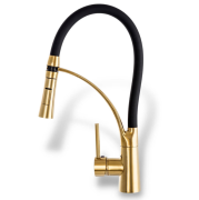 Змішувач для кухні Sink Quality Style одноважільний з гнучким виливом золотий BNO-gd
