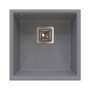 Мийка для кухні Sink Quality Argon 1KBO 50 42x42x22,5 з переливом нанограніт сірий  ARG.D.1KBO.50