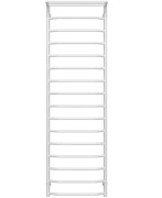 Полотенцесушитель водяной Deffi Трапеция с полкой П16 500х1700 боковое левое подключение белый C.TP.170.50.16.W.B