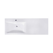 Раковина для ванної Insana Leana L 125х48х13 чаша ліворуч штучний камінь білий А0054529