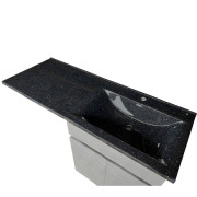 Раковина для ванної Insana Leana R 125х48х13 чаша праворуч штучний камінь базальт А0054533