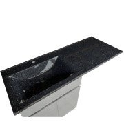 Раковина для ванної Insana Leana L 125х48х13 чаша ліворуч штучний камінь базальт А0054534