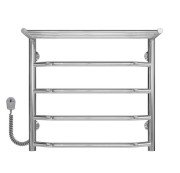 Электрический полотенцесушитель Deffi Трапеция с полкой П5 500х500 левое подключение хром C.TP.50.50.5.E.C.L.5