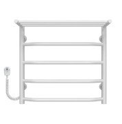 Електрична сушарка для рушників Deffi Трапеція з полицею П5 500х500 ліве підключення білий C.TP.50.50.5.E.W.L.5