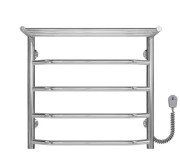 Електрична сушарка для рушників Deffi Трапеція з полицею П5 500х500 праве підключення хром C.TP.50.50.5.E.C.R.5