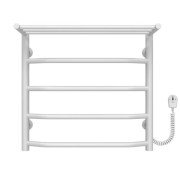 Електрична сушарка для рушників Deffi Трапеція з полицею П5 500х500 праве підключення білий C.TP.50.50.5.E.W.R.5