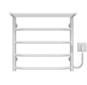 Електрична сушарка для рушників Deffi Трапеція з полицею П5 500х500 праве підключення WD03 білий C.TP.50.50.5.E.W.R.3