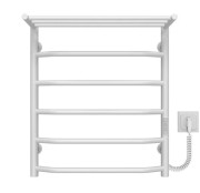 Електрична сушарка для рушників Deffi Трапеція з полицею П6 500х600 праве підключення WD03 білий C.TP.60.50.6.E.W.R.3